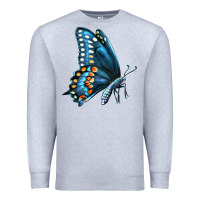 Heather Grey Black Shallowtail Premium Sweatshirt - LillyAllenDesigns