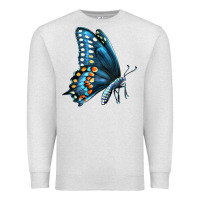 Oatmeal Heather Black Shallowtail Premium Sweatshirt - LillyAllenDesigns