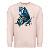 Pale Pink Black Shallowtail Premium Sweatshirt - LillyAllenDesigns