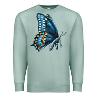 Seafoam Black Shallowtail Premium Sweatshirt - LillyAllenDesigns