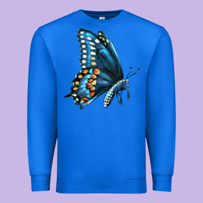 Black Shallowtail Premium Sweatshirt Designed By Lillyallendesigns