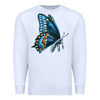 White Black Shallowtail Premium Sweatshirt - LillyAllenDesigns