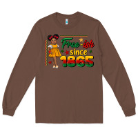 Chestnut free ish since 1865 black girl peekaboo juneteenth Long Sleeve Tee - CowGirlArtShop