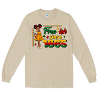 Mushroom free ish since 1865 black girl peekaboo juneteenth Long Sleeve Tee - CowGirlArtShop