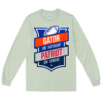 Matcha retro gator on saturday patriot on sunday gainesville gift Long Sleeve Tee - lanVoArt