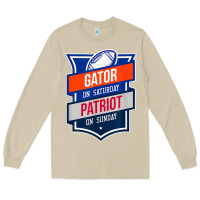 Mushroom retro gator on saturday patriot on sunday gainesville gift Long Sleeve Tee - lanVoArt