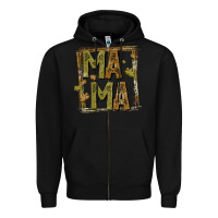 Black mama fall Zipper Hoodie - CowhideDigitalArt