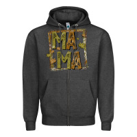 Charcoal Heather mama fall Zipper Hoodie - CowhideDigitalArt
