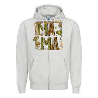 Dove Grey mama fall Zipper Hoodie - CowhideDigitalArt