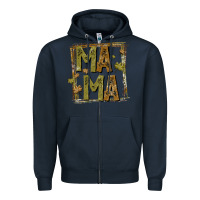 Navy mama fall Zipper Hoodie - CowhideDigitalArt