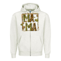 Oatmeal Heather mama fall Zipper Hoodie - CowhideDigitalArt