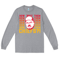 Heather Grey andy reid how about them.... Long Sleeve Tee - lanVoArt