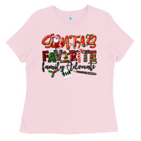 Bubblegum Pink santa's favorite family advocate Ladies Tee - LillyAllenDesigns