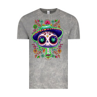 Cloud Rock Mexican Day of dead sugar skull Vintage Tee - NancyCooperArtShop