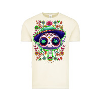Vintage Arctic Mexican Day of dead sugar skull Vintage Tee - NancyCooperArtShop
