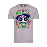 Vintage Zinc Mexican Day of dead sugar skull Vintage Tee - NancyCooperArtShop
