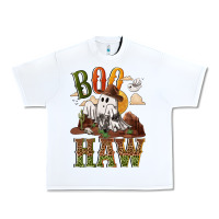 White Boo haw Urban Heavy Tee - NancyCooperArtShop