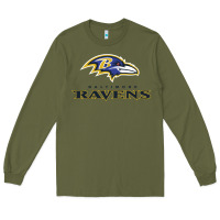 Army Green the ravens teams Long Sleeve Tee - lanVoArt