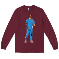 Burgundy bryce harper powder blue Long Sleeve Tee - lanVoArt
