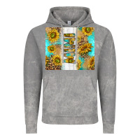 Cloud Rock western mother's day mimi with turquoise and sunflowers and leopard tu Vintage Hoodie - TumblerDesignByShophia
