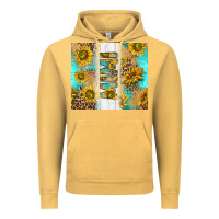 Vintage Mustard western mother's day mimi with turquoise and sunflowers and leopard tu Vintage Hoodie - TumblerDesignByShophia