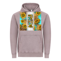 Vintage Zinc western mother's day mimi with turquoise and sunflowers and leopard tu Vintage Hoodie - TumblerDesignByShophia