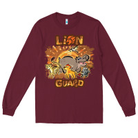 Burgundy lion guard   cave painting Long Sleeve Tee - lanVoArt