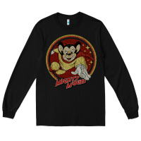 Black distressed mighty Long Sleeve Tee - lanVoArt