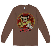 Chestnut distressed mighty Long Sleeve Tee - lanVoArt