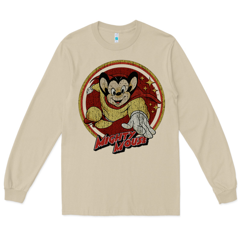 Distressed Mighty Long Sleeve Tee by lanVoArt | Teevron