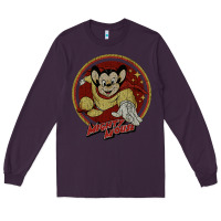 Plum distressed mighty Long Sleeve Tee - lanVoArt