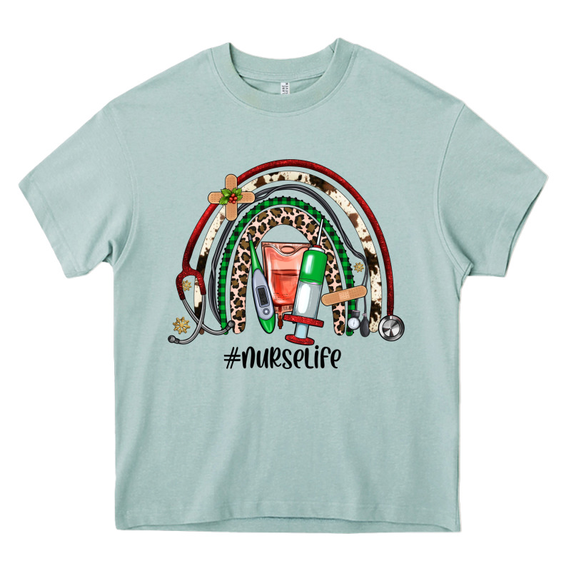Christmas Nurselife Rainbow Heavy Core Tee by JahusDesignShop | Teevron