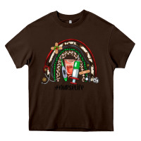 Chocolate Brown Christmas nurselife rainbow Heavy Core Tee - JahusDesignShop