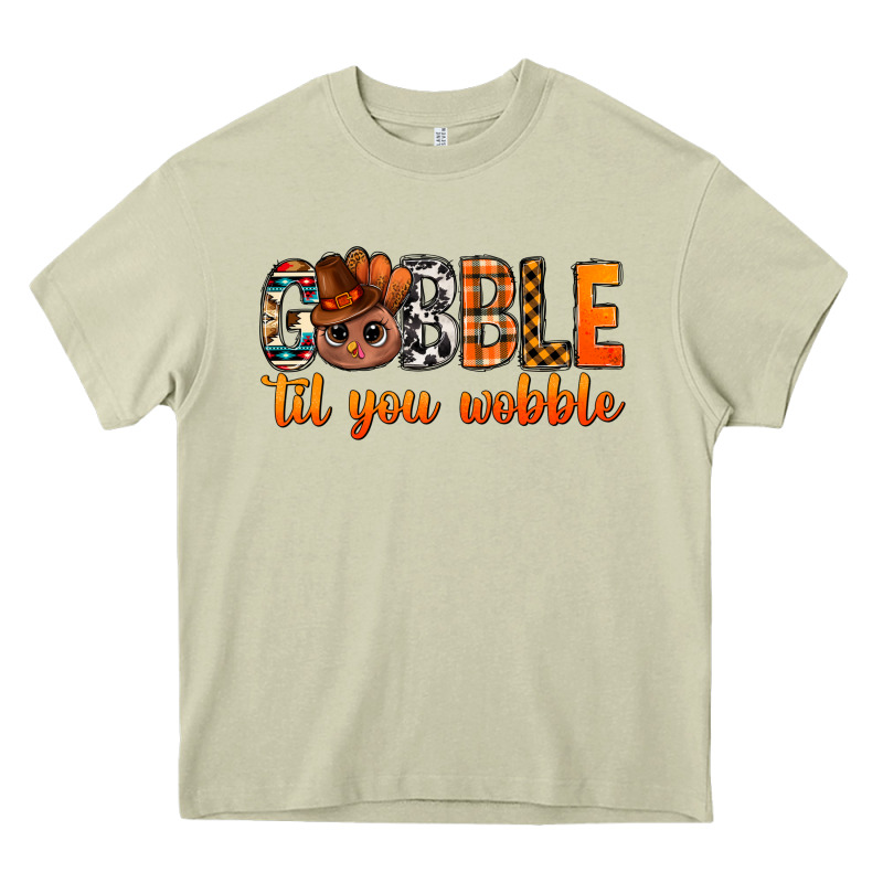 Gobble Til You Wobble Bbs Heavy Core Tee by BundleAndBundleShop | Teevron