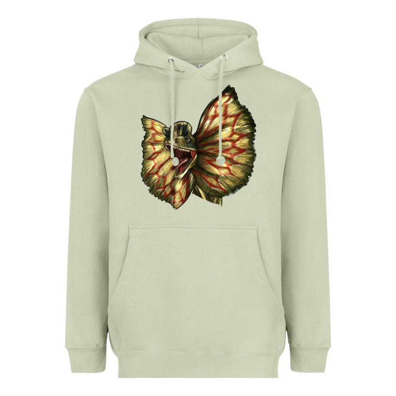 Dilophosaurus Face Heavyweight Hoodie by LillyAllenDesigns | Teevron