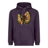 Plum dilophosaurus face Heavyweight Hoodie - LillyAllenDesigns