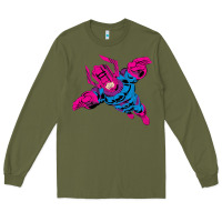 Army Green galactus Long Sleeve Tee - lanVoArt