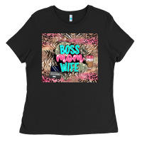 Black boss mom wife Ladies Tee - LillyAllenDesigns