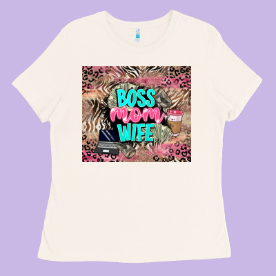 Boss Mom Wife Ladies Tee Designed By Lillyallendesigns