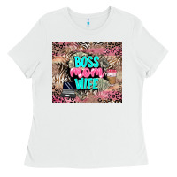 White boss mom wife Ladies Tee - LillyAllenDesigns