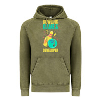 Vintage Olive Bowling Games Developer Vintage Hoodie - lanVoArt