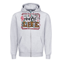 Nurse Life Leopard Frame Zipper Hoodie | Teevron