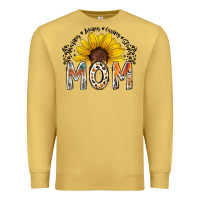 Antique Gold mom sunflower Premium Sweatshirt - RacoonDesign