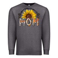 Charcoal Heather mom sunflower Premium Sweatshirt - RacoonDesign