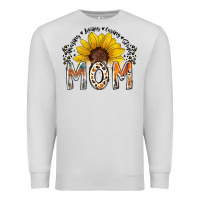 Dove Grey mom sunflower Premium Sweatshirt - RacoonDesign