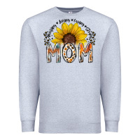 Heather Grey mom sunflower Premium Sweatshirt - RacoonDesign