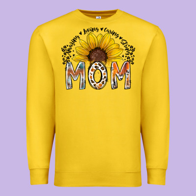 Mom Sunflower Premium Sweatshirt Designed By Racoondesign