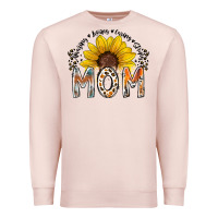 Pale Pink mom sunflower Premium Sweatshirt - RacoonDesign