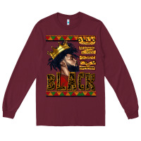 Burgundy black king Long Sleeve Tee - CowGirlArtShop