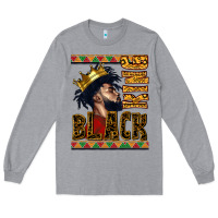 Heather Grey black king Long Sleeve Tee - CowGirlArtShop